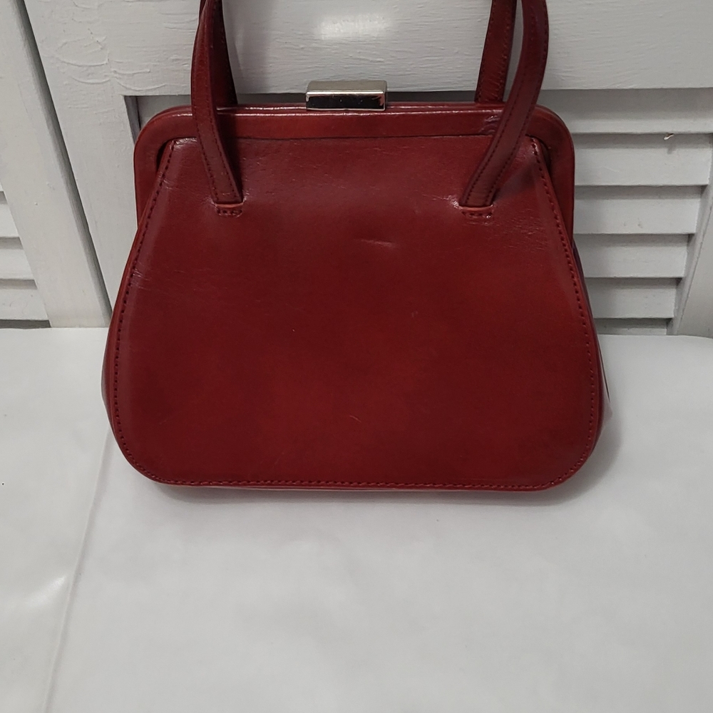 Fossil Handheld Leather Red Small Bag - image 1